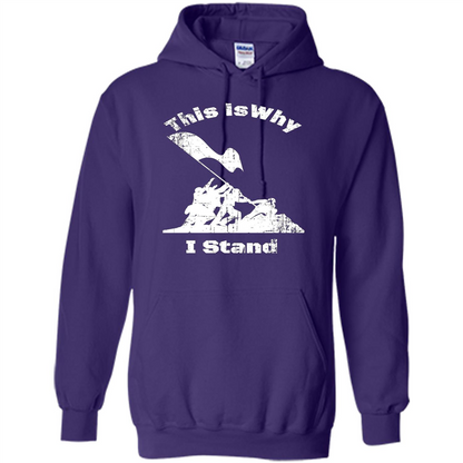 Military T-Shirt This Is Why I Stand Purple
