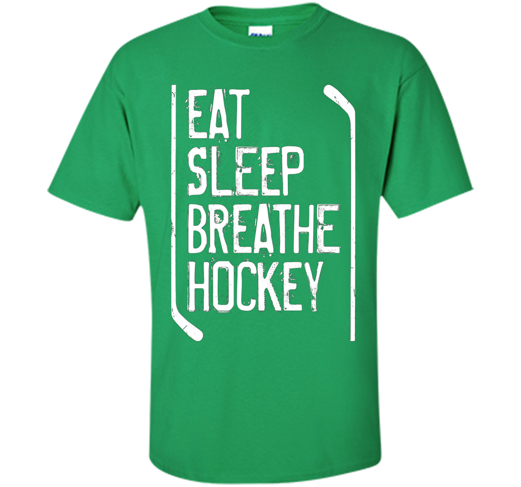 Hockey T-shirt Eat Sleep Breathe Hockey Irish Green