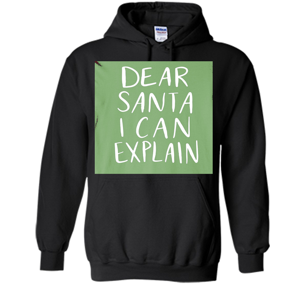 Dear Santa T-Shirt Funny Humor Holiday Christmas shirt Black