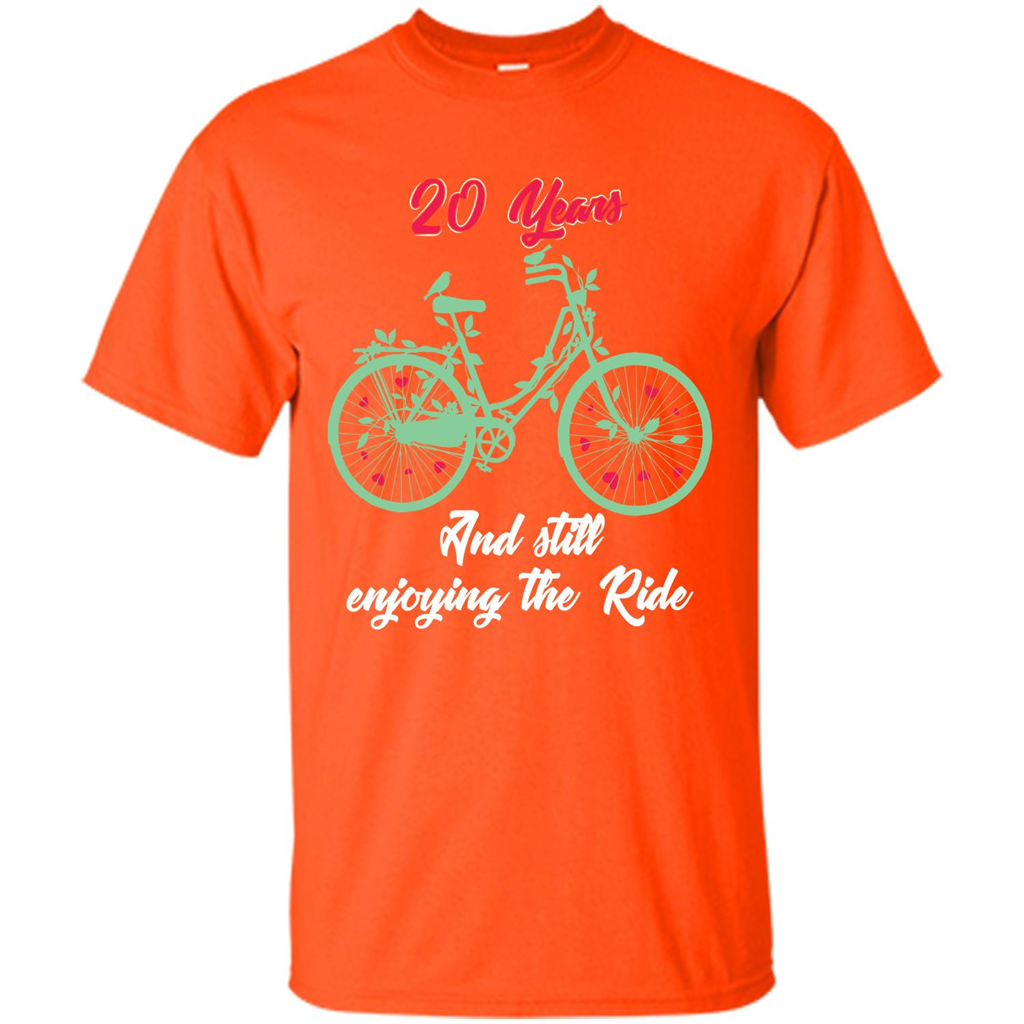 Anniversary T-shirt 20 Years And Still Enjoying The Ride Orange