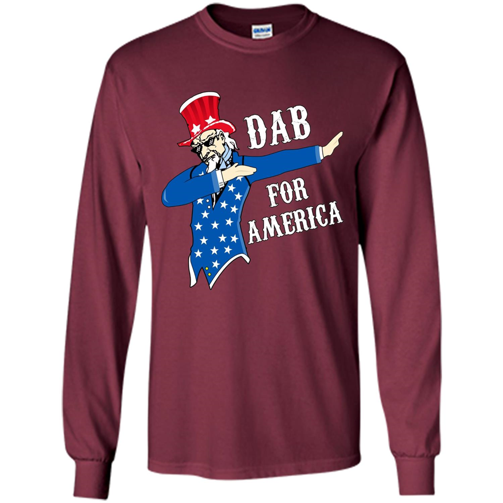 Independen Day T-shirt Patriotic Uncle Sam Dabbing. 4th of July Maroon