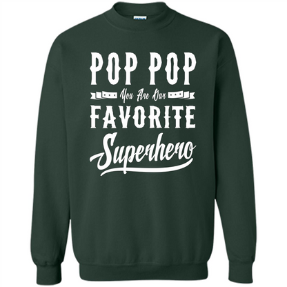 Pop Pop Superhero Fathers Day Gifts Dad Grandpa Men T-shirt
