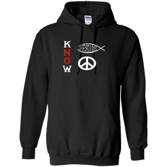 Christian T-shirt Know Jesus Know Peace Black