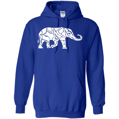 Elephant T-shirt Abstract Elephant Design T-Shirt Royal