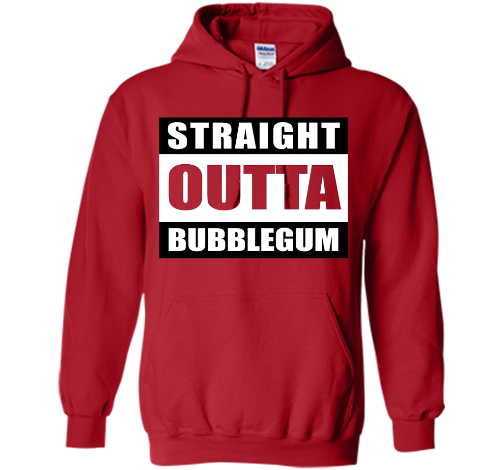 Straight Outta Bubblegum Action Movie Quote T-Shirt t-shirt Red