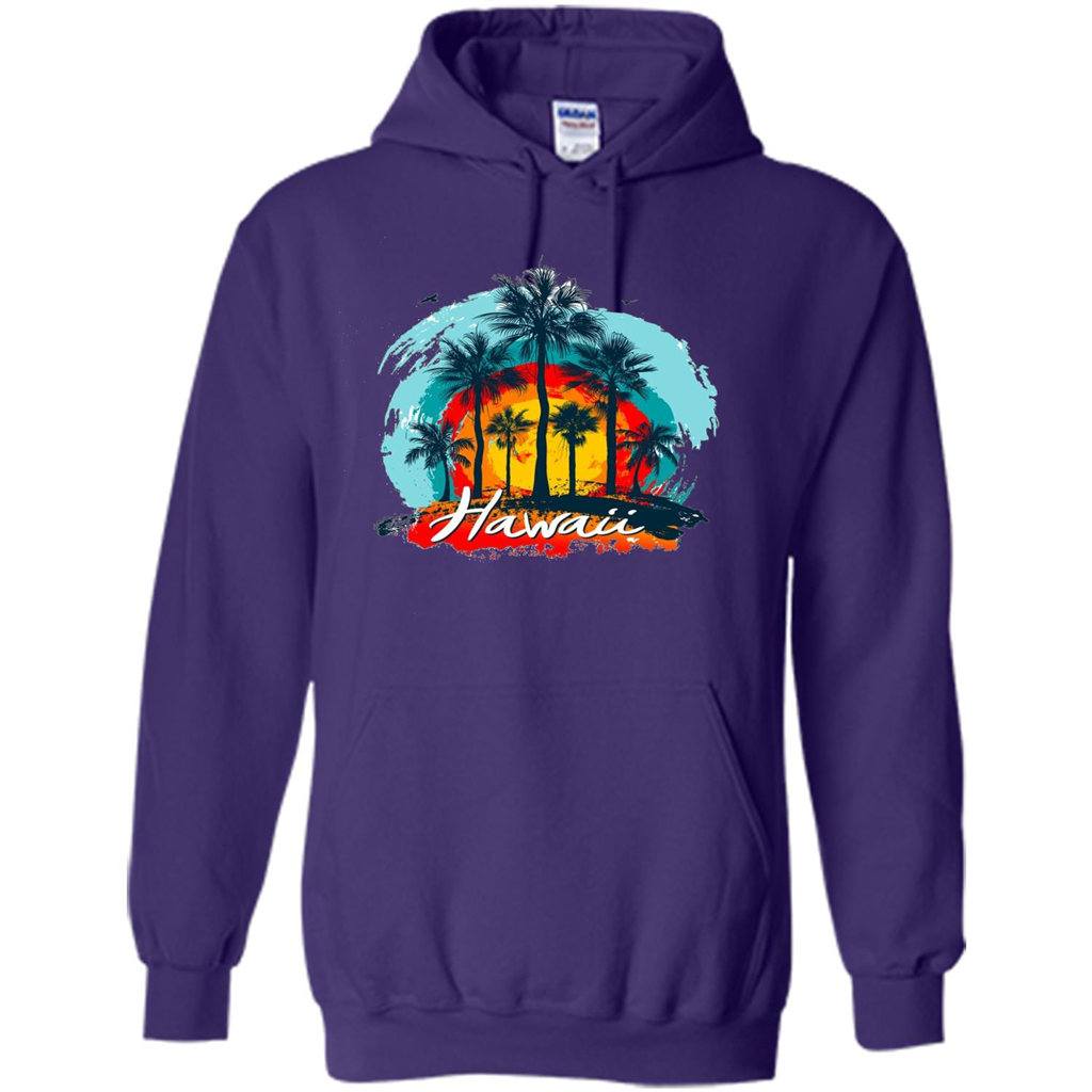 Summer T-shirt Hawaiian Islands Aloha T-Shirt Purple