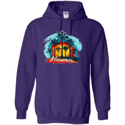 Summer T-shirt Hawaiian Islands Aloha T-Shirt Purple
