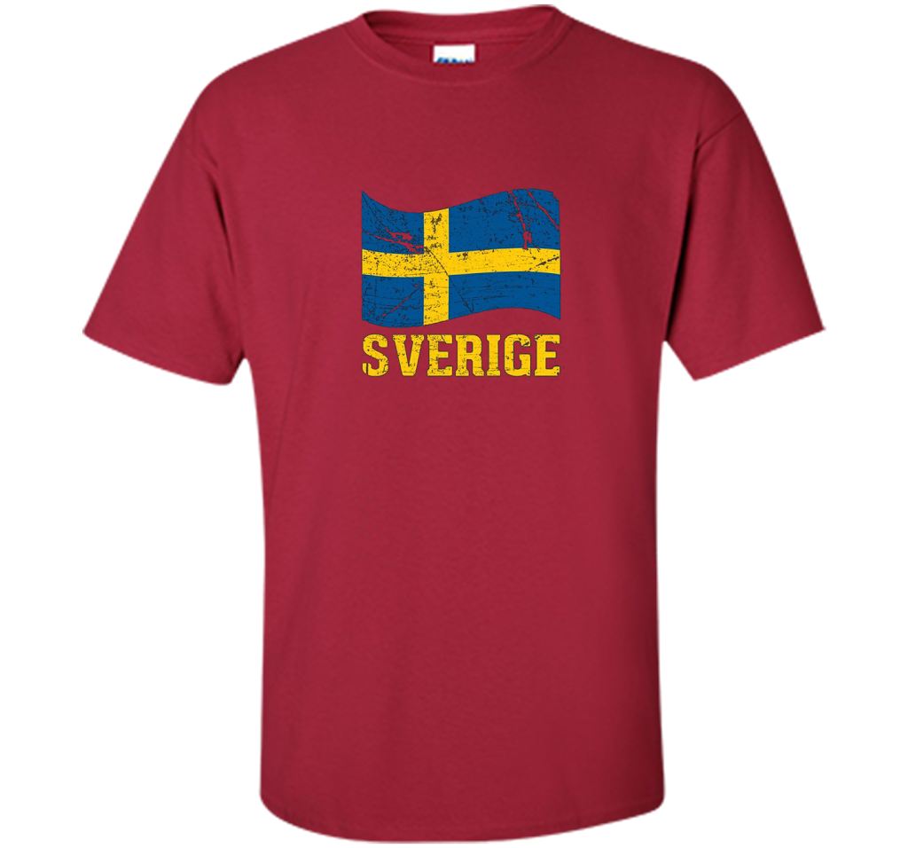 Swedish Flag, Sverige Souvenir Vintage T-Shirt t-shirt Cardinal