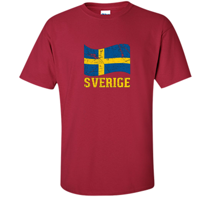 Swedish Flag, Sverige Souvenir Vintage T-Shirt t-shirt Cardinal