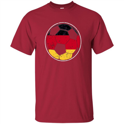 Germany Flag Soccer Ball Flag Soccer T-shirt Cardinal