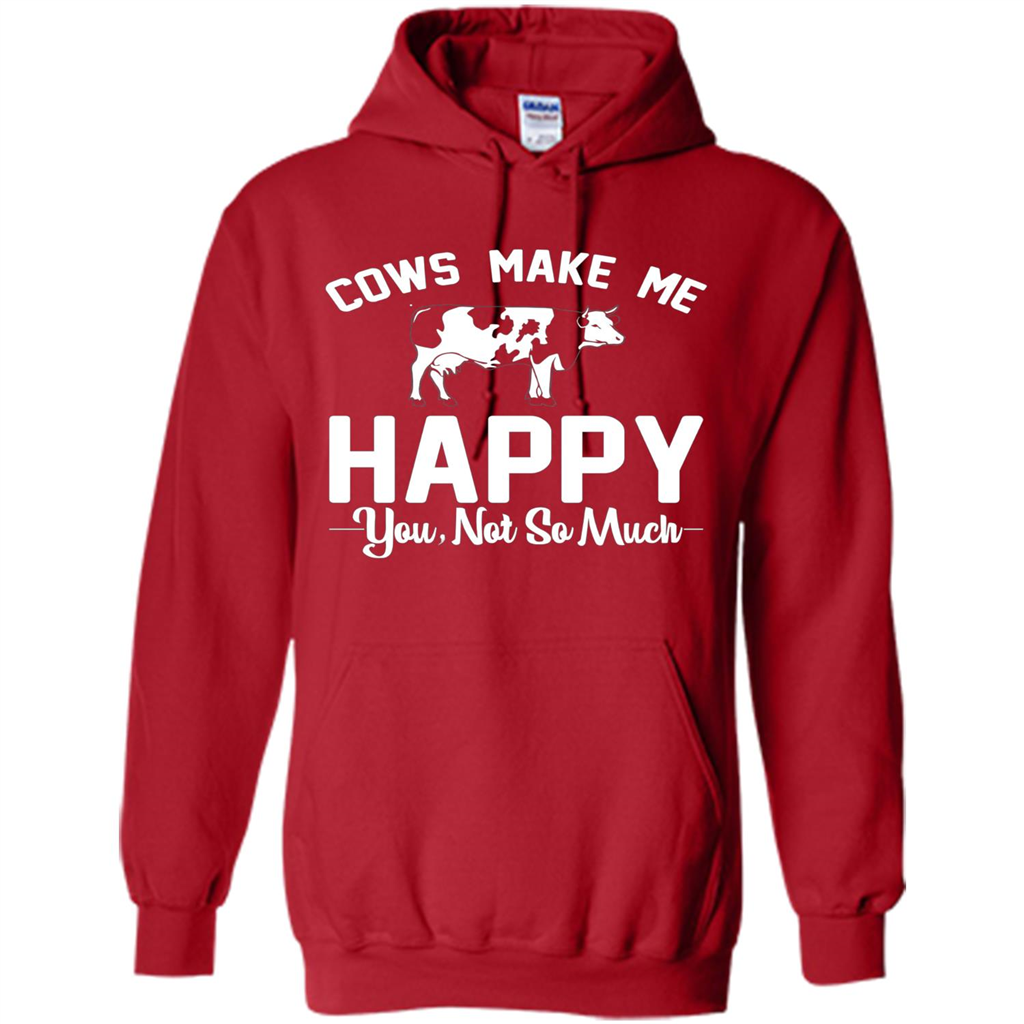 Cow Lovers T-shirt Cows Make Me Happy You Not So Much T-shirt Red