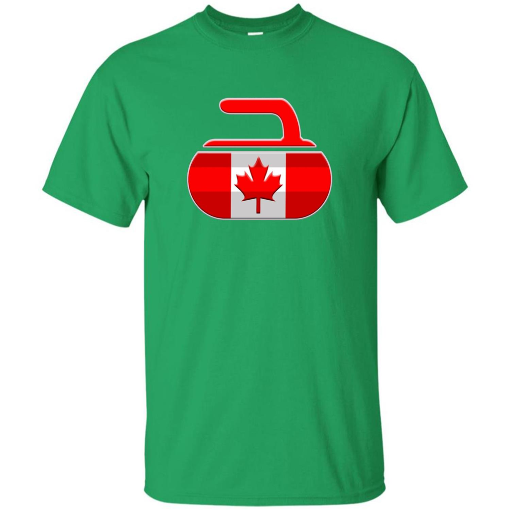 Canadian Curling Flag T-shirt Irish Green