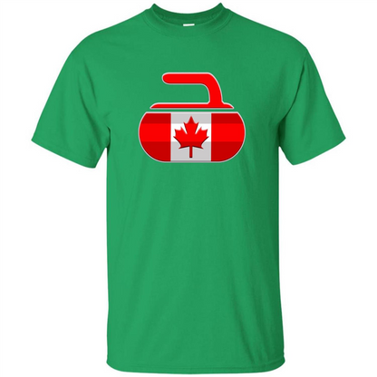Canadian Curling Flag T-shirt Irish Green