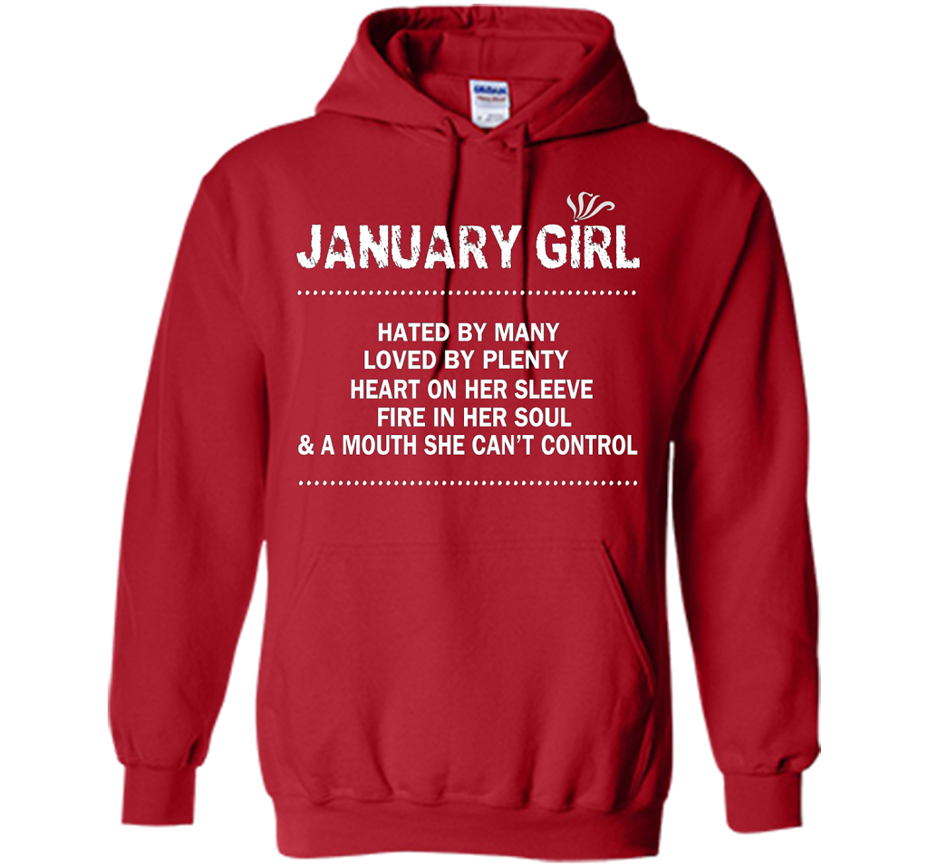 January Girl Hated By Many Loved By Plenty T-shirt Red