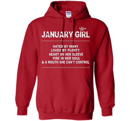 January Girl Hated By Many Loved By Plenty T-shirt Red