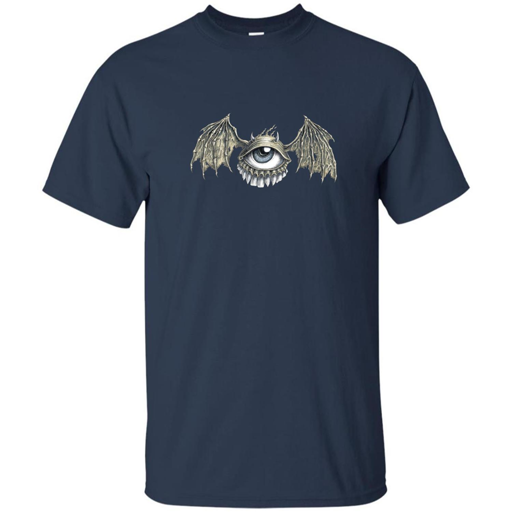 Eyebat T-shirt Scary Halloween Tshirt Navy