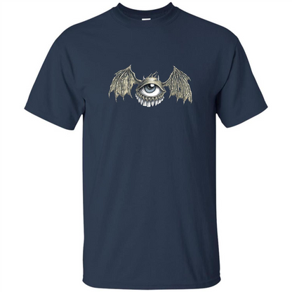 Eyebat T-shirt Scary Halloween Tshirt Navy