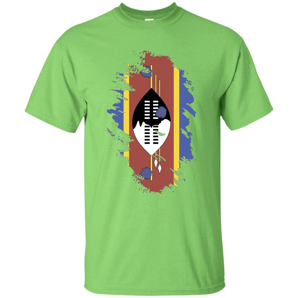 Flag of Swaziland T-shirt National Swaziland T-shirt Lime