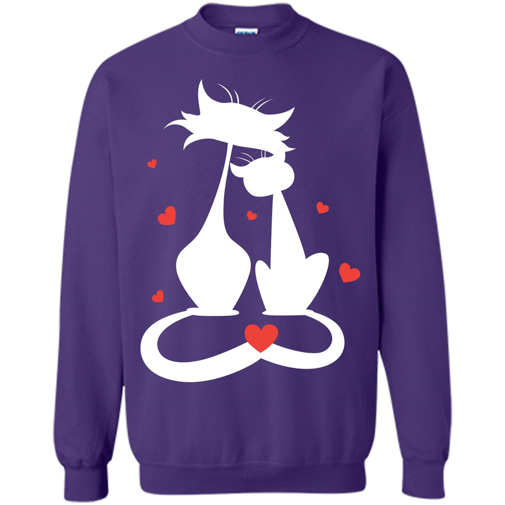Cat Lover T-shirt Cat Couples Purple