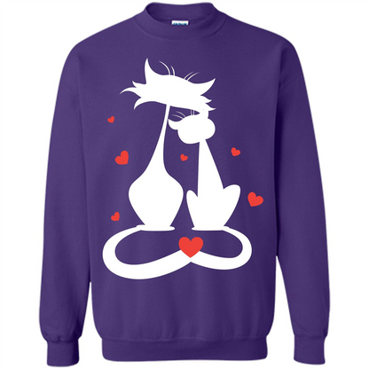 Cat Lover T-shirt Cat Couples Purple