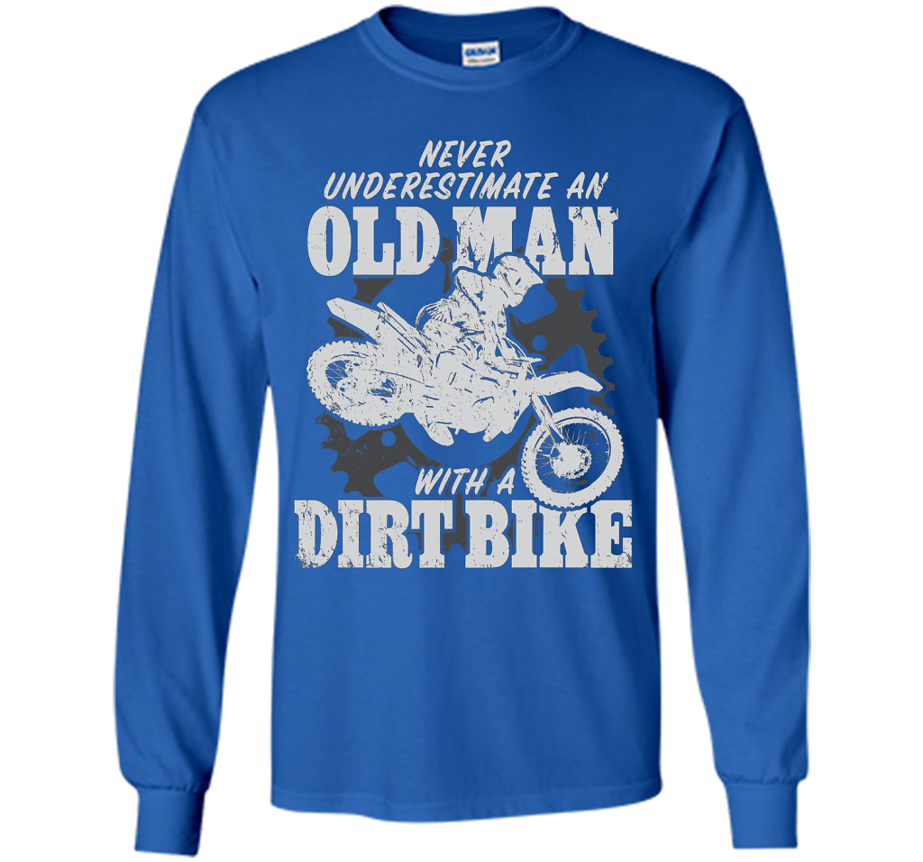 Never Underestimate an Old Man with a Dirt Bike t-shirt MX cool shirt Royal