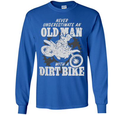 Never Underestimate an Old Man with a Dirt Bike t-shirt MX cool shirt Royal