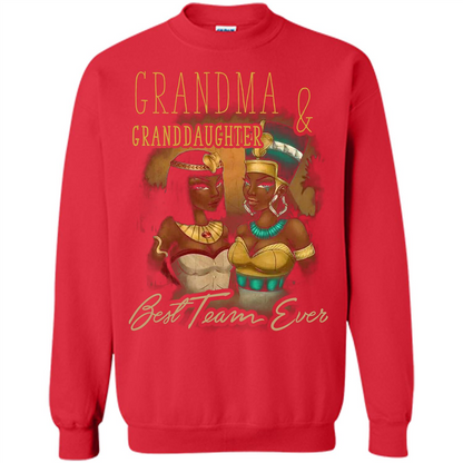 Family T-shirt Grandma Granddaughter Best Team Ever T-shirt