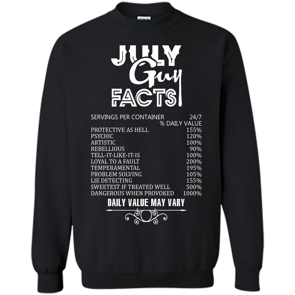 July Guy Facts T-shirt Black