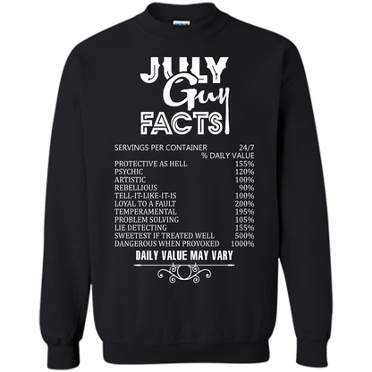 July Guy Facts T-shirt Black