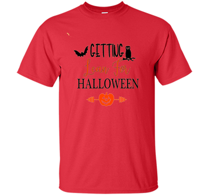 Getting Lean for Halloween Tshirt Halloween Workout Wear Tee shirt Red