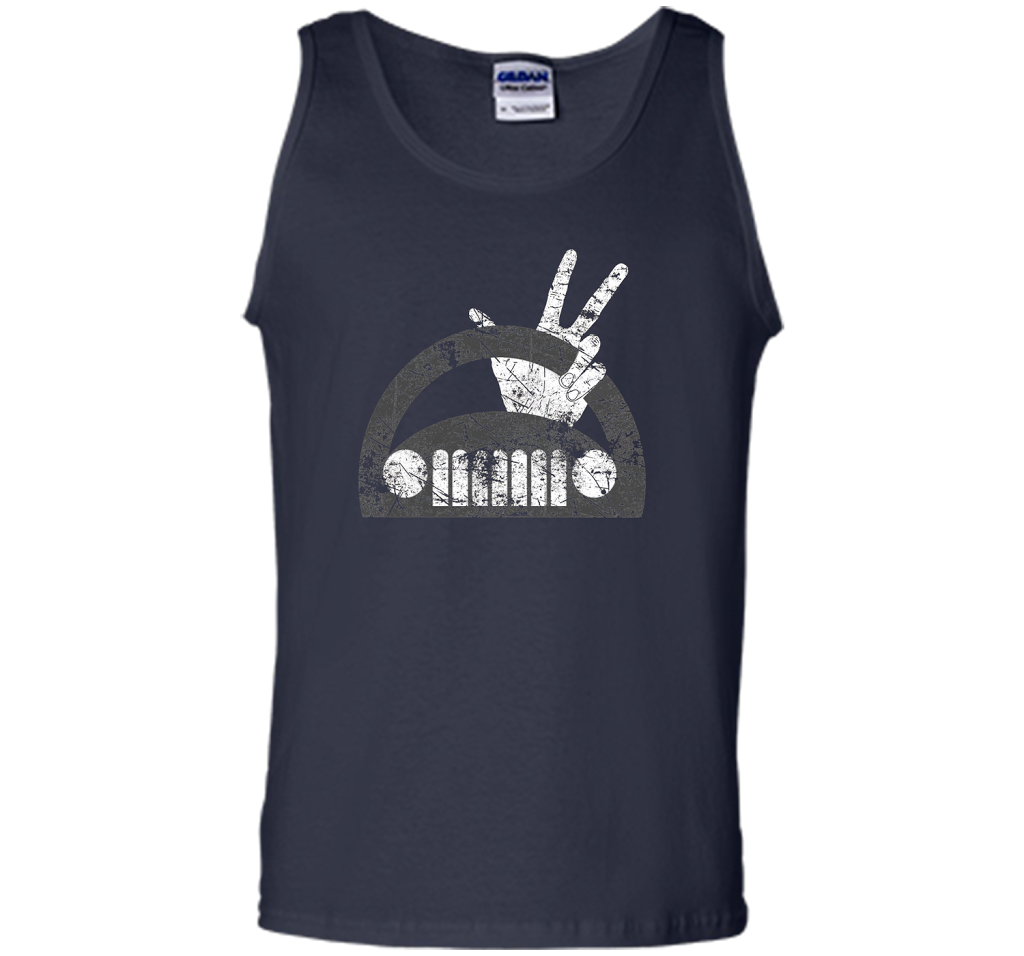 The Jeep Wave You Get It Or You Don't Distressed T-shirt Navy