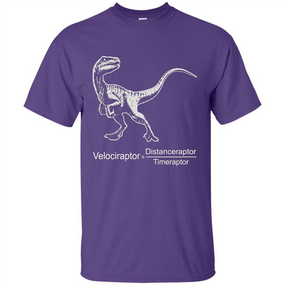 Velociraptor Distanceraptor Timeraptor T-shirt Purple