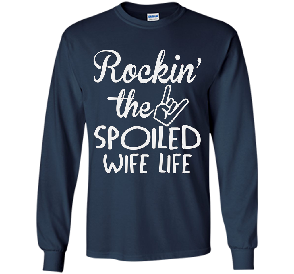 Rockin The Spoiled Girlfriend Life T-shirt Navy