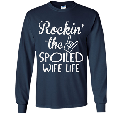 Rockin The Spoiled Girlfriend Life T-shirt Navy