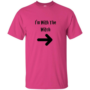 Halloween Couples Costume T-shirt I'm With The Witch