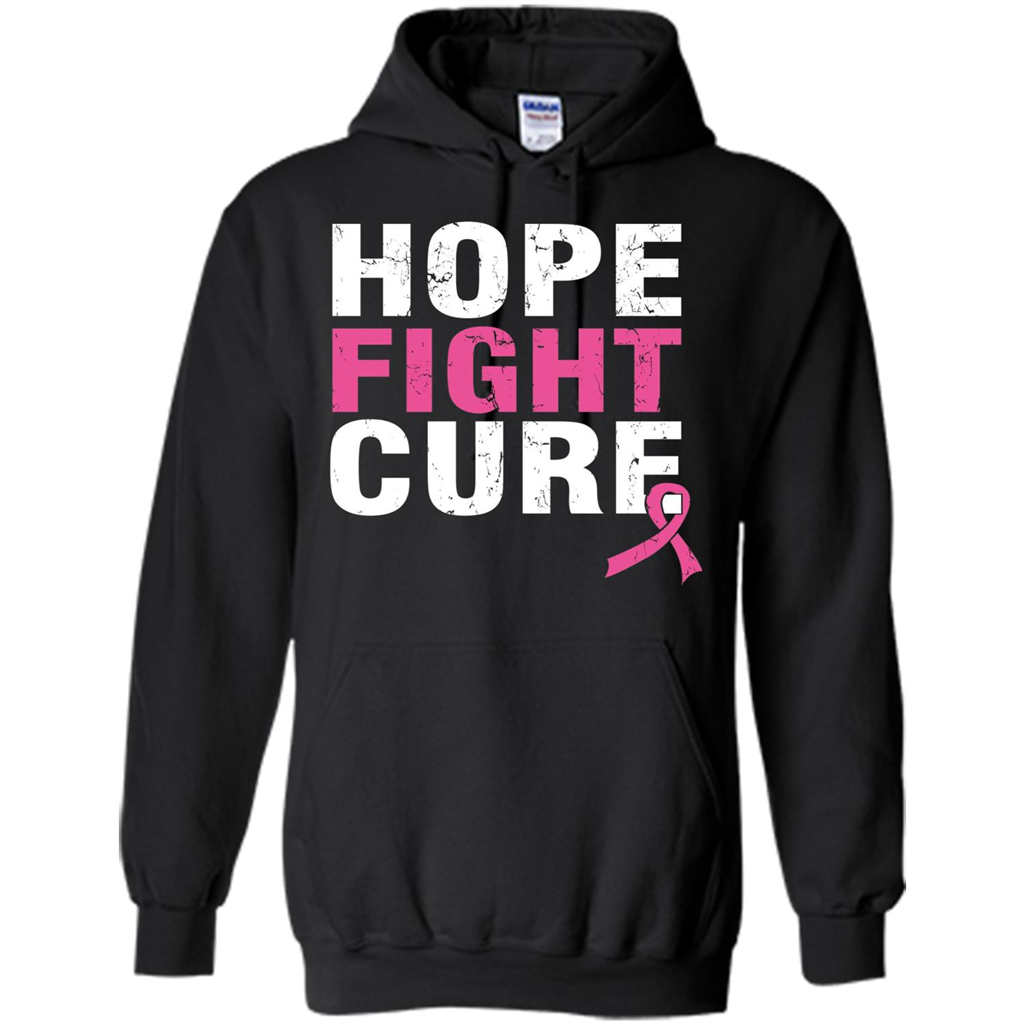 Breast Cancer Awareness T-shirt Hope Fight Cure Black