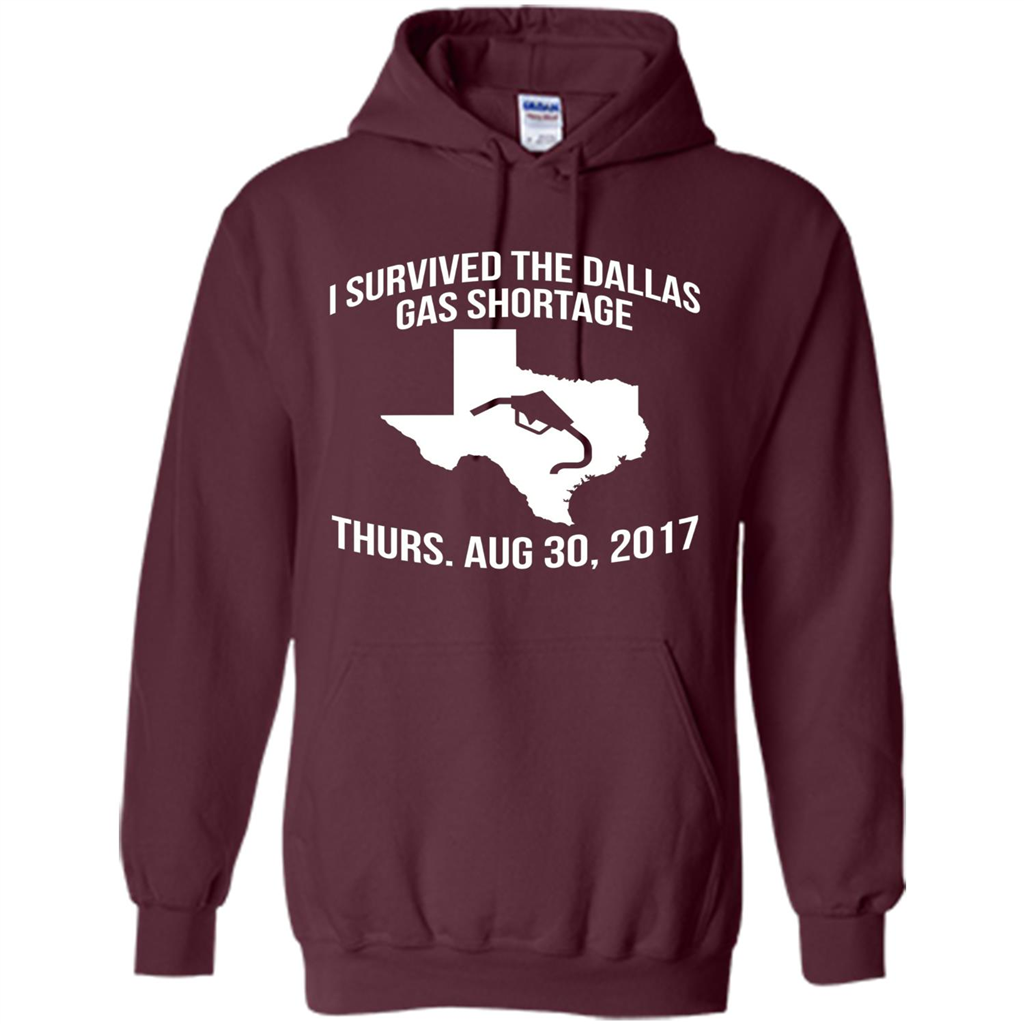 I Survived The Dallas Gas Shortage Thurs. Aug 30, 2017 T-shirt Maroon