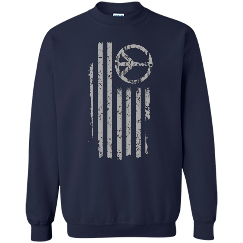 American Peace Flag T-shirt Patriotic Peace Sign Flag Shirt Navy