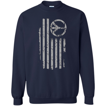 American Peace Flag T-shirt Patriotic Peace Sign Flag Shirt Navy