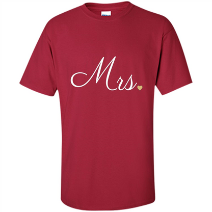 Mrs. Wedding T-shirt Cardinal