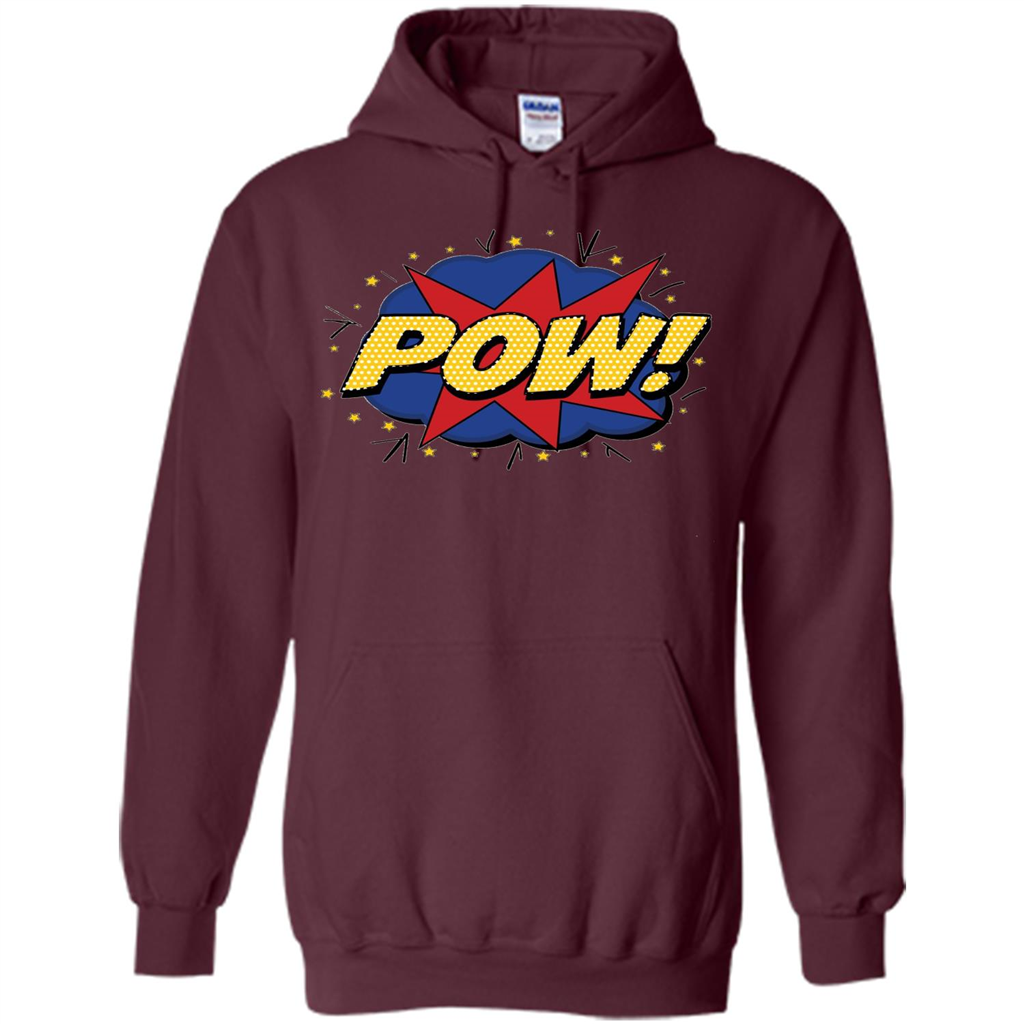 POW Comic Book Bubble T-shirt Maroon