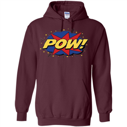 POW Comic Book Bubble T-shirt Maroon