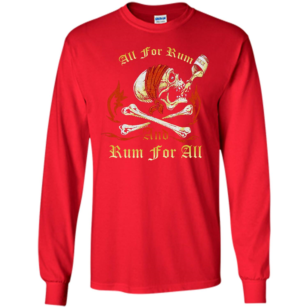 Rum T-shirt All for Rum And Rum For All T-shirt Red