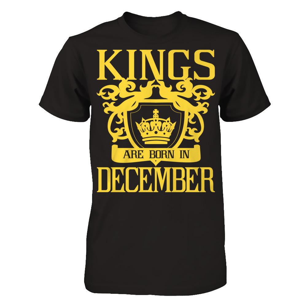 Kings Are Born In December T-shirt Next Level - Unisex Fitted Tee Black