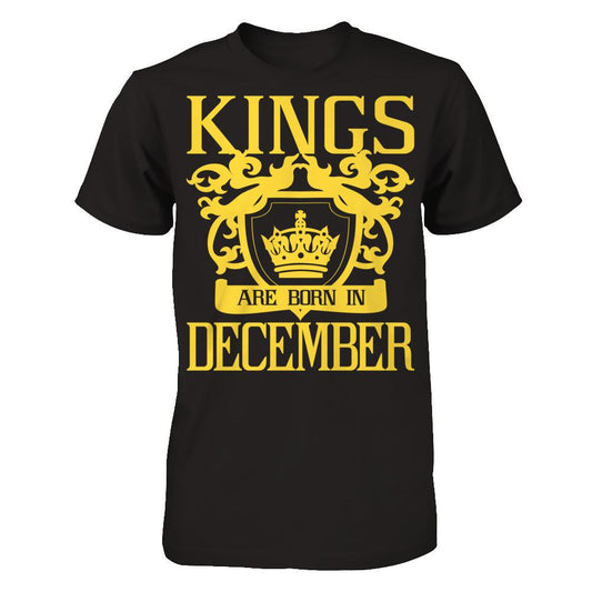 Kings Are Born In December T-shirt Next Level - Unisex Fitted Tee Black