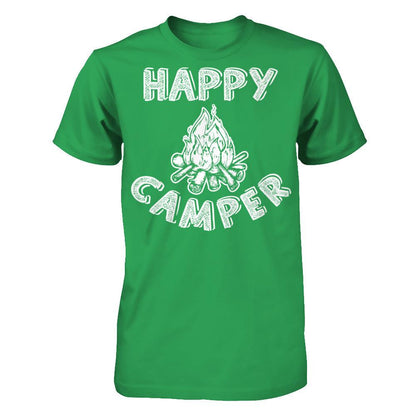 Happy Camper T-shirt Next Level - Unisex Fitted Tee Kelly Green