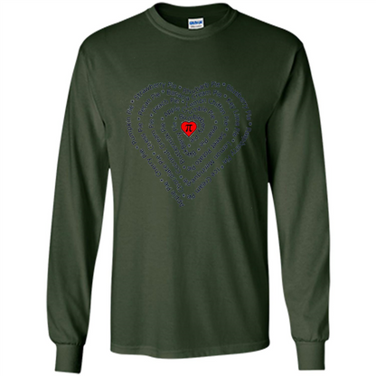Love Math T-shirt I Love Pie Forest Green