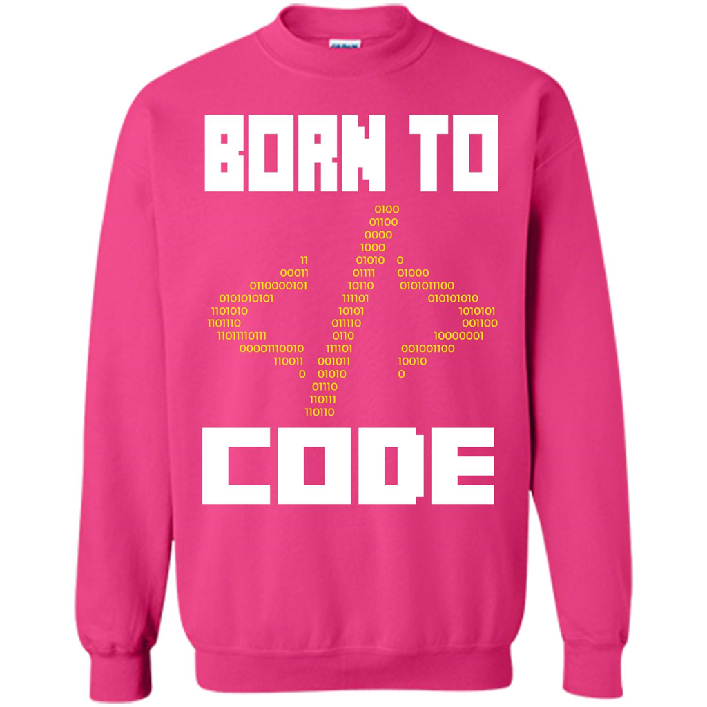 Programmers T-shirt Born To Code Design Developer Heliconia