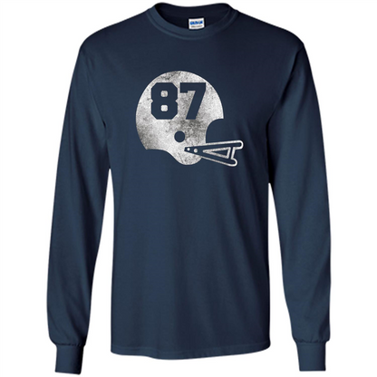Football Number 87 T-Shirt Player Number Navy