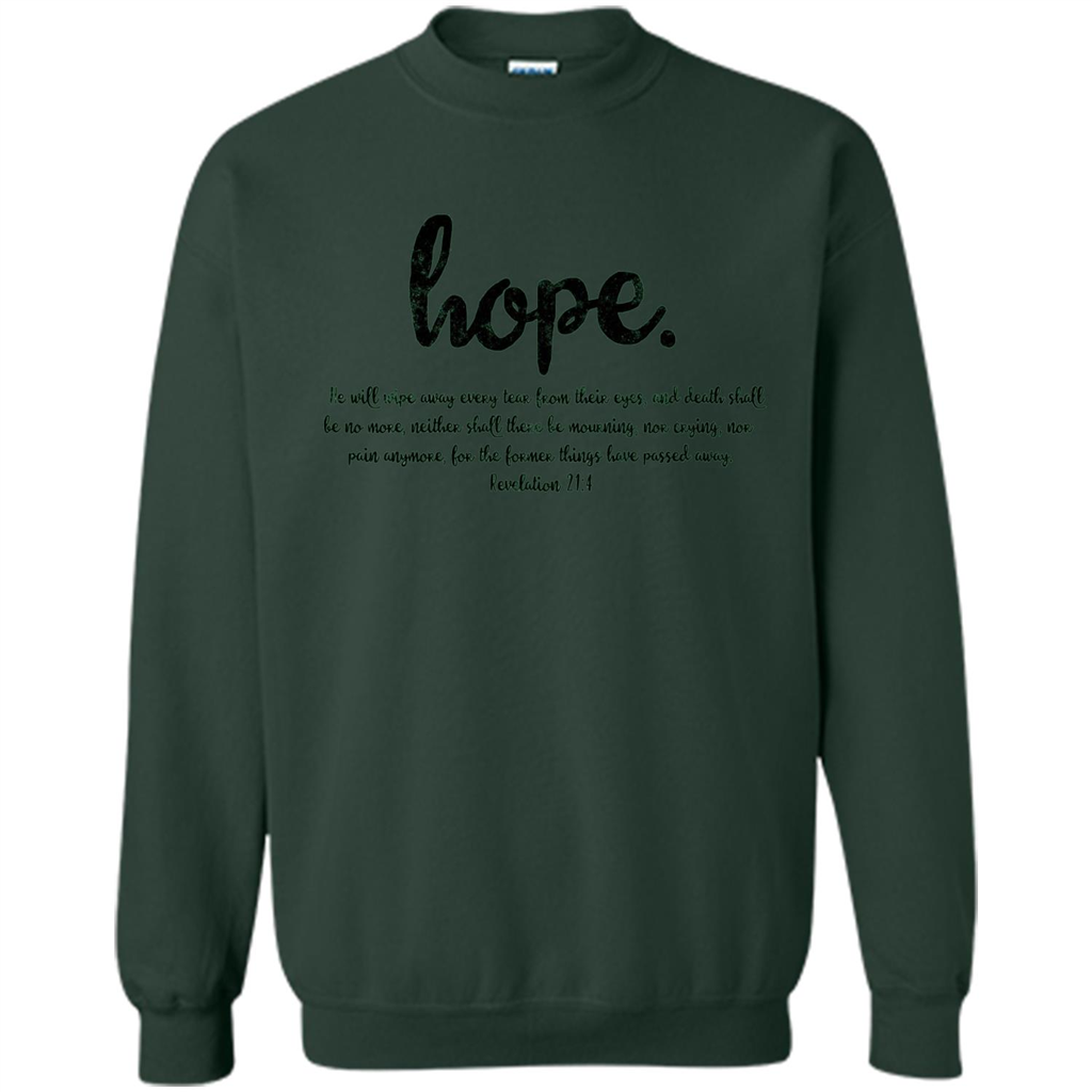 Hope Inspiration Tshirt With Bible Quote Forest Green